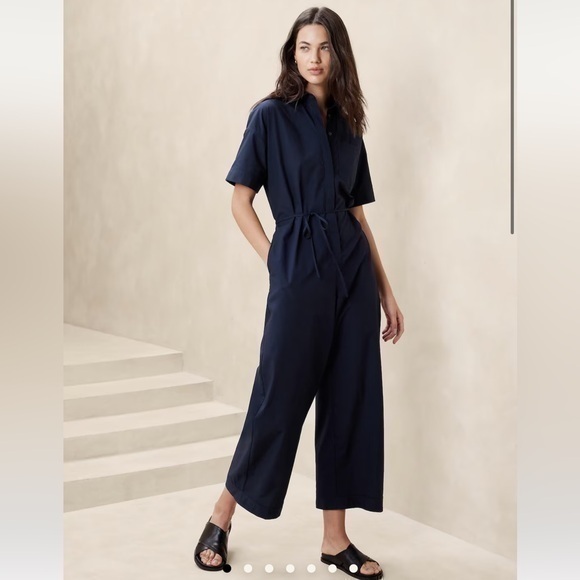 Michael Kors Collection Pants - Michael Kors Collection Navy Silk Jumpsuit